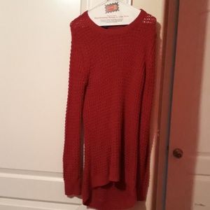 Knitted red dress